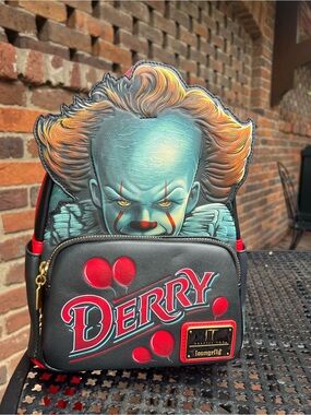 Loungefly IT Derby NEW Backpack Purse Bag Retails $109 Pennywise Baloons